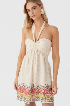 Women O’Neill Dresses<ADDYSON BORDER PRINT HALTER DRESS