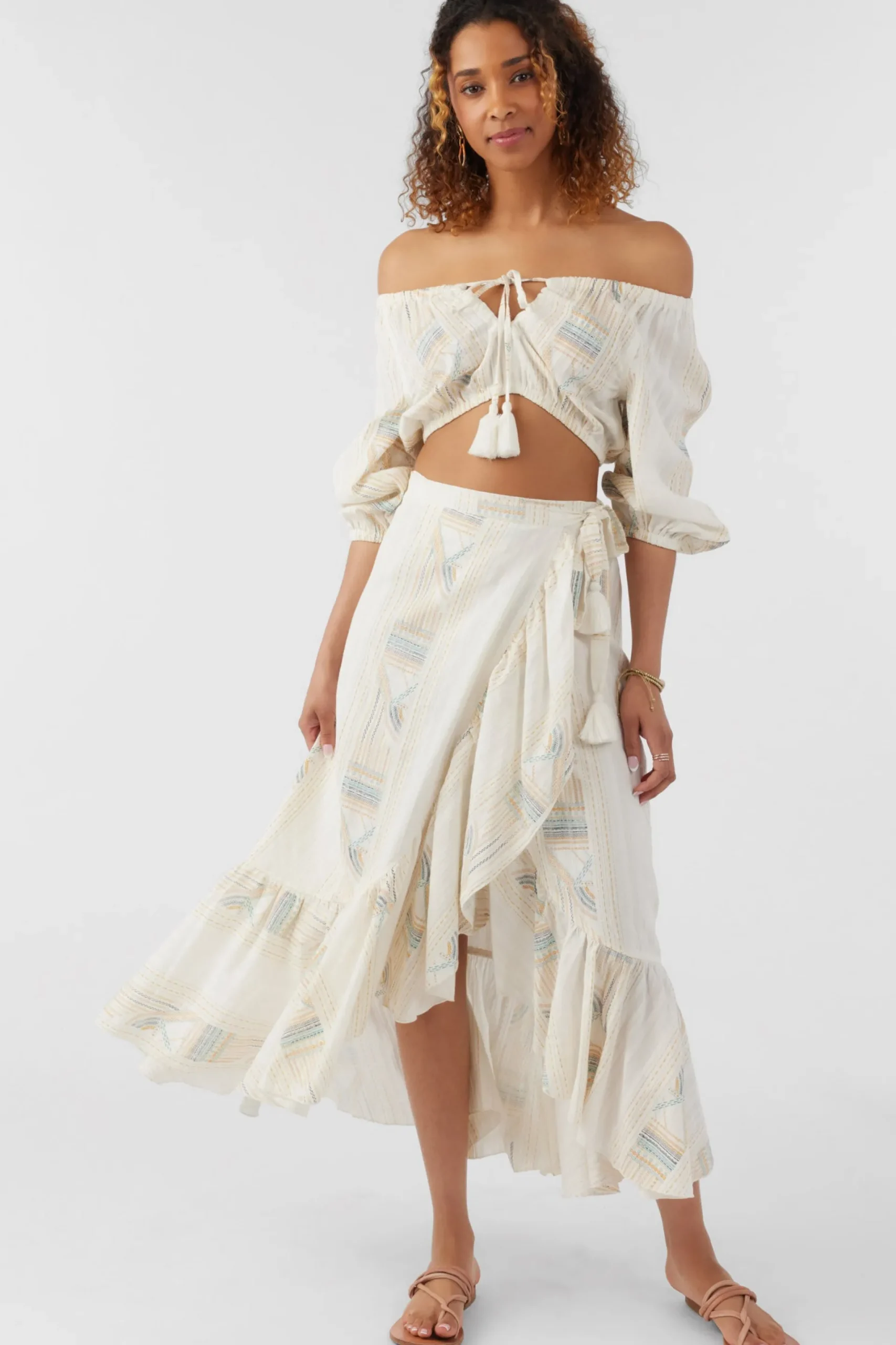 Women O’Neill Bottoms<ADILAH HIGH-LOW WRAP SKIRT