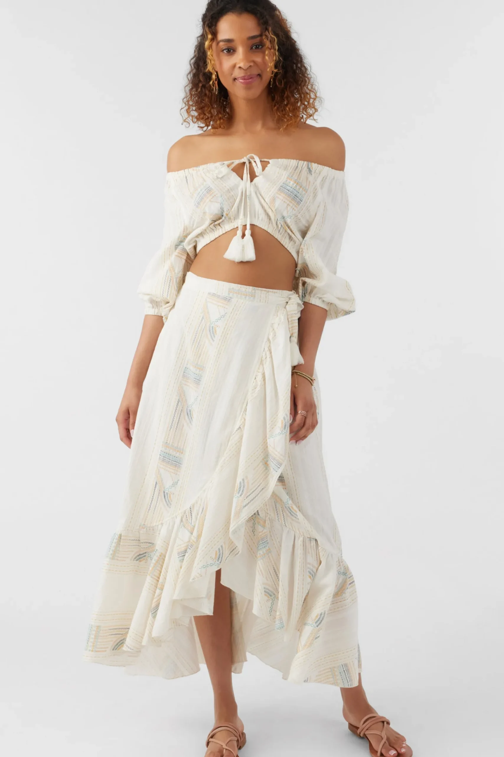 Women O’Neill Bottoms<ADILAH HIGH-LOW WRAP SKIRT