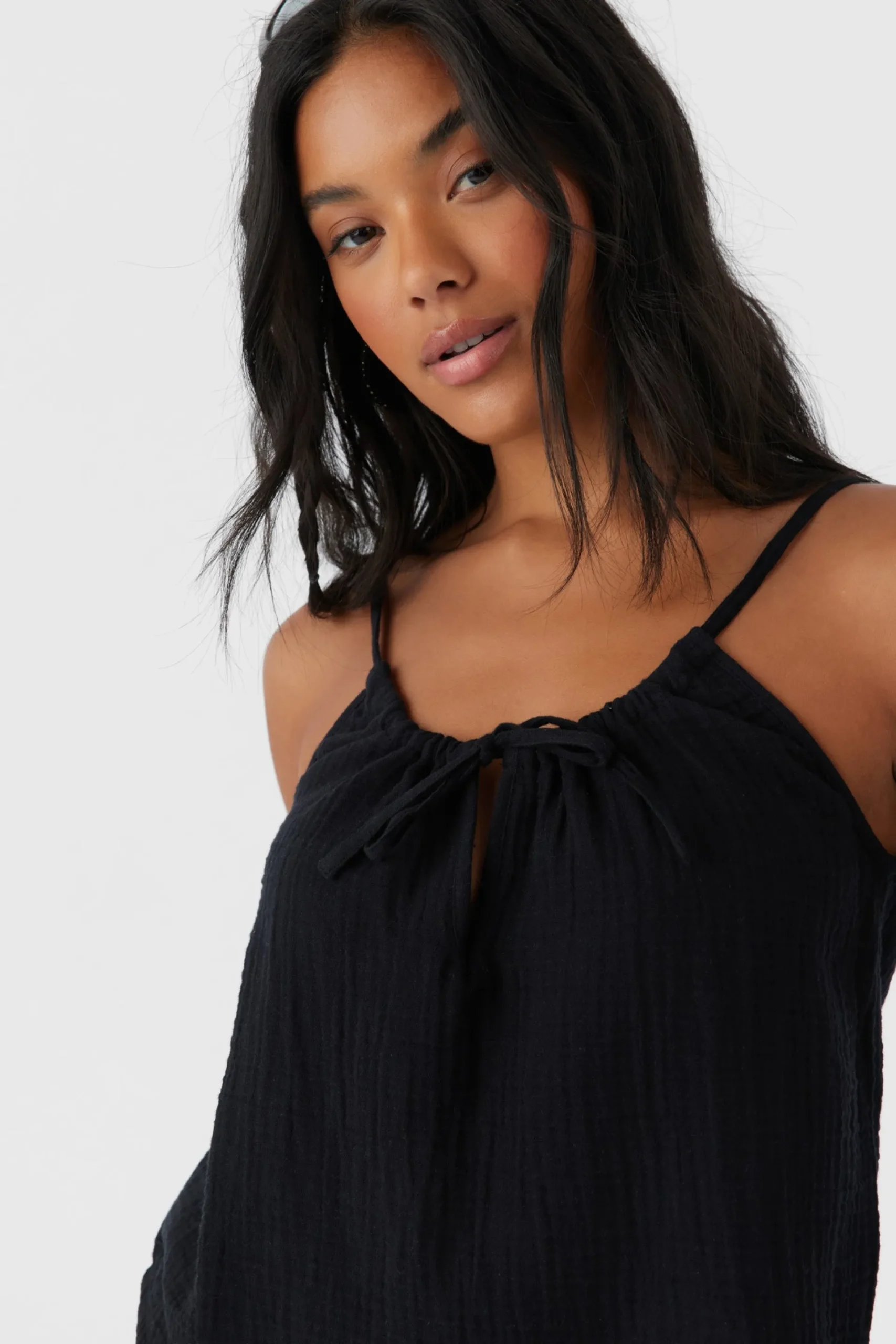 Women O’Neill Tops<ANYA CRINKLE DOUBLE GAUZE TANK TOP