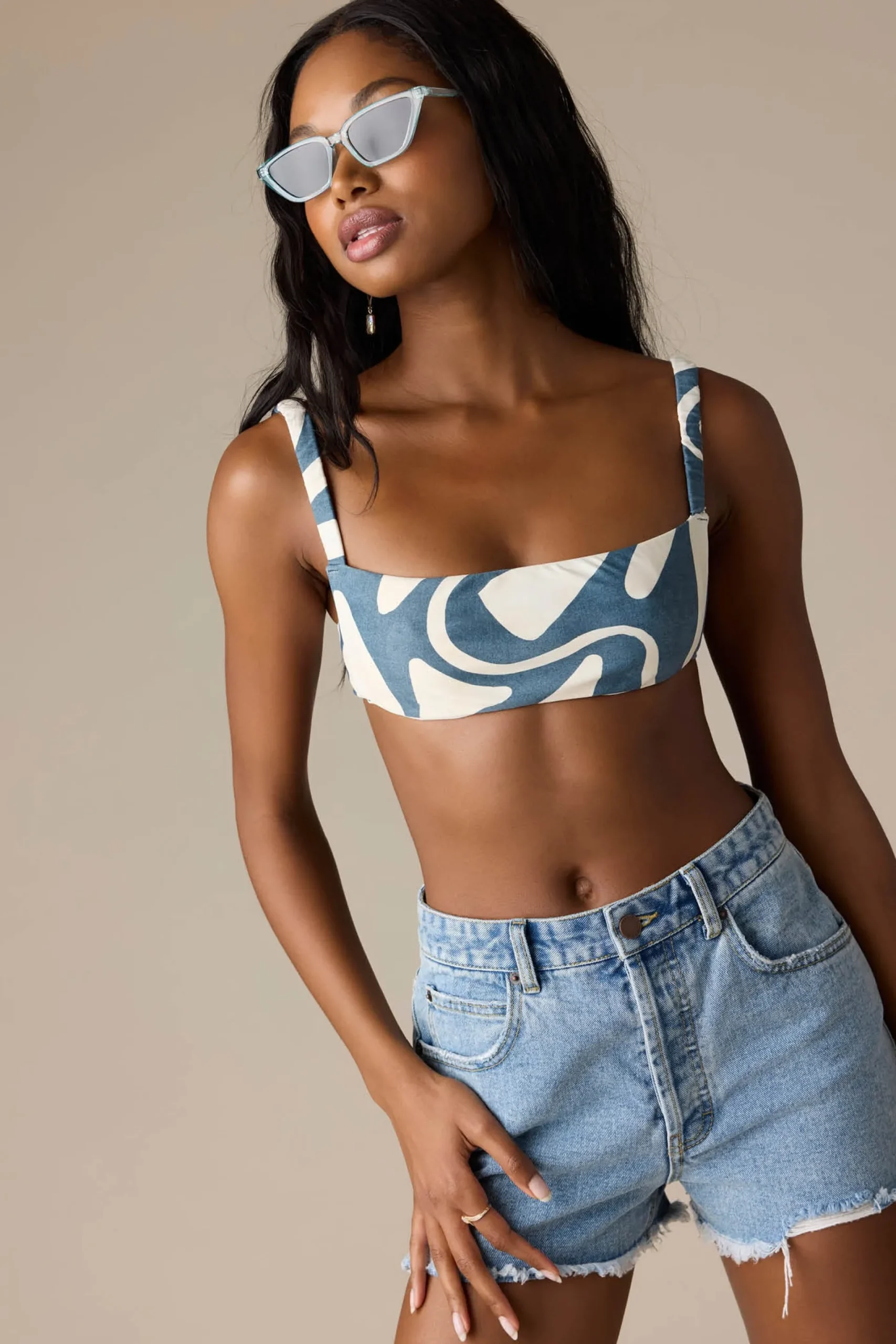 Women O’Neill Bralette|Bikini Tops<BEACH HUT GEO BUNDORAN BRALETTE TOP