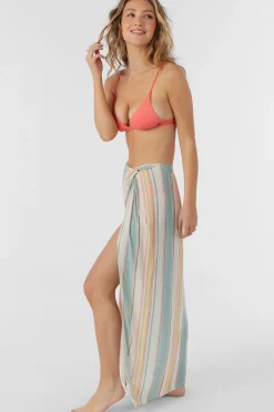 Women O’Neill Cover-Ups<BEACHBOUND STRIPE HANALEI MAXI SKIRT COVER-UP