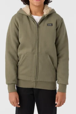 Kids/BOY O’Neill Pullovers<BOY'S FIFTY TWO HIGH PILE LINED ZIP FLEECE