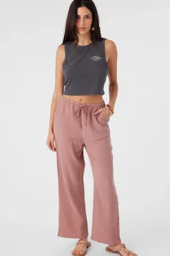Women O’Neill Bottoms<BRENDA CRINKLE DOUBLE GAUZE BEACH PANTS