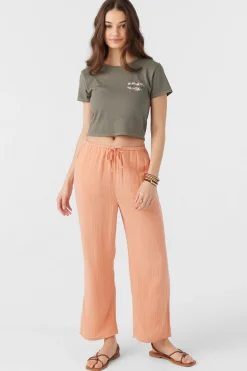 Women O’Neill Cover-Ups|Bottoms<BRENDA CRINKLE DOUBLE GAUZE BEACH PANTS