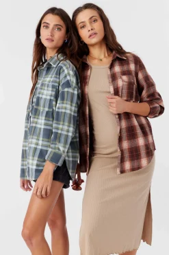 Women O’Neill Tops<BROOKS FLANNEL OVERSIZED FIT SHIRT