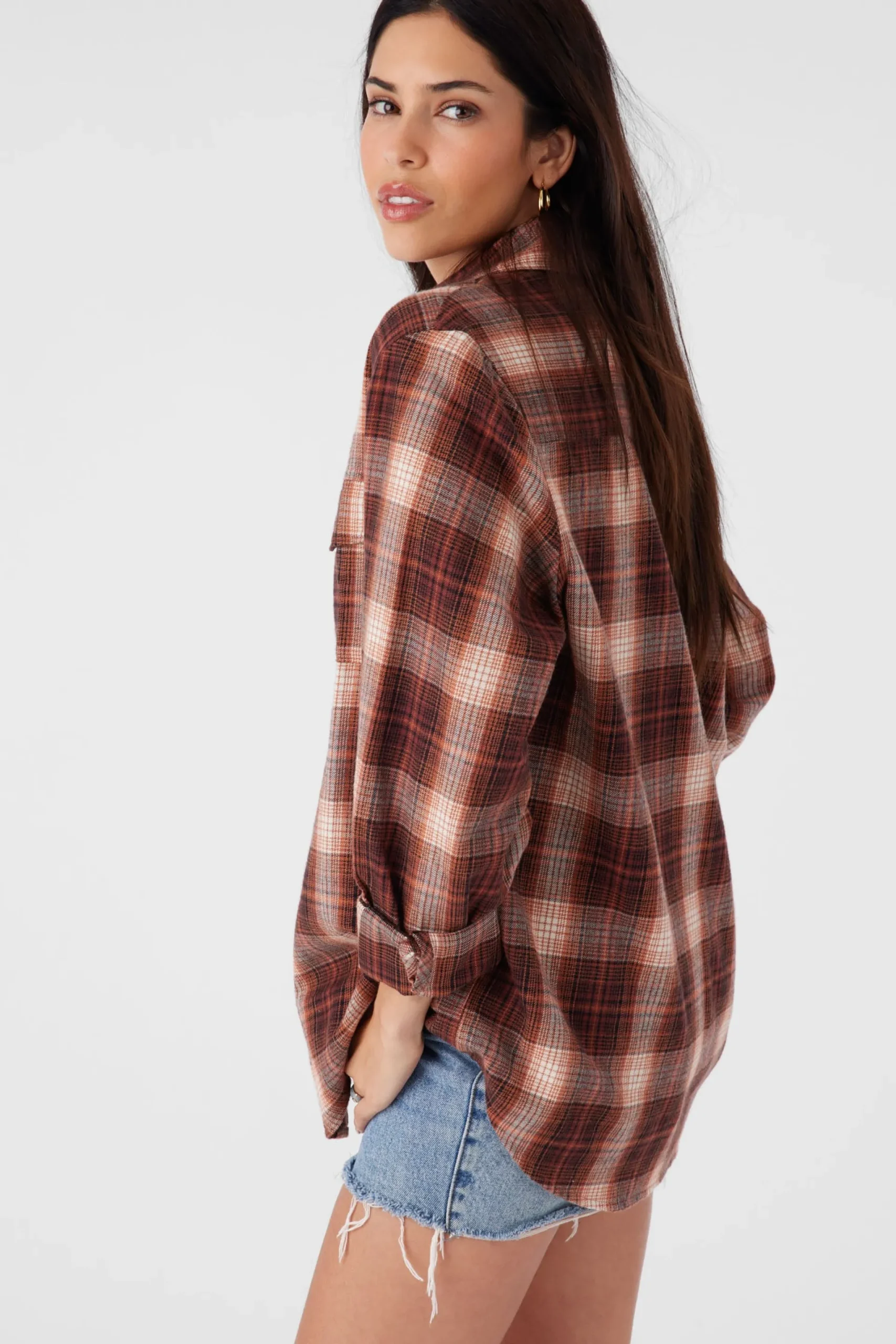 Women O’Neill Tops<BROOKS FLANNEL OVERSIZED FIT SHIRT
