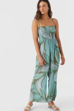 Women O’Neill Jumpsuits & Rompers<CADE LORETA PRINT SMOCKED JUMPSUIT