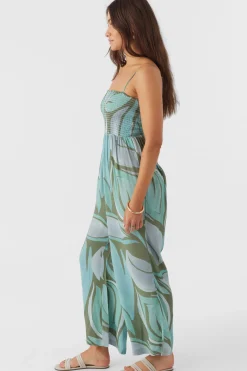 Women O’Neill Jumpsuits & Rompers<CADE LORETA PRINT SMOCKED JUMPSUIT