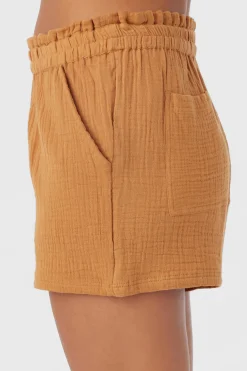 Women O’Neill Cover-Ups|Bottoms<CARLA CRINKLE DOUBLE GAUZE BEACH SHORTS