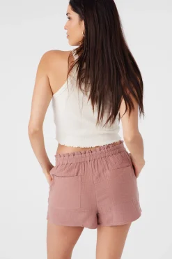 Women O’Neill Bottoms<CARLA CRINKLE DOUBLE GAUZE BEACH SHORTS