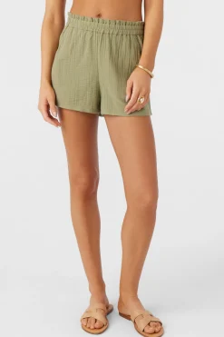 Women O’Neill Cover-Ups|Bottoms<CARLA CRINKLE DOUBLE GAUZE BEACH SHORTS