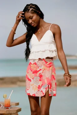 Women O’Neill Tops<CHLOEY TEXTURED KNIT TIERED TANK TOP