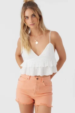 Women O’Neill Tops<CHLOEY TEXTURED KNIT TIERED TANK TOP