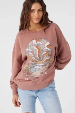 Women O’Neill Sweaters, Hoodies & Fleece<CHOICE CREW NECK OVERSIZED FIT FLEECE PULLOVER