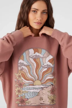 Women O’Neill Sweaters, Hoodies & Fleece<CHOICE CREW NECK OVERSIZED FIT FLEECE PULLOVER