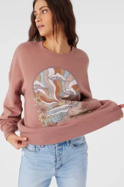 Women O’Neill Sweaters, Hoodies & Fleece<CHOICE CREW NECK OVERSIZED FIT FLEECE PULLOVER