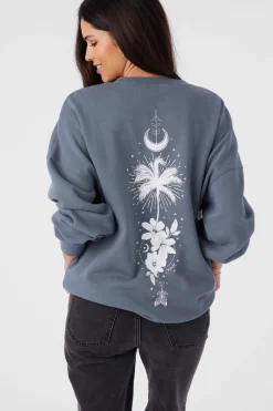 Women O’Neill Sweaters, Hoodies & Fleece|Graphic Tees & Tanks<CHOICE CREW NECK OVERSIZED FIT FLEECE PULLOVER