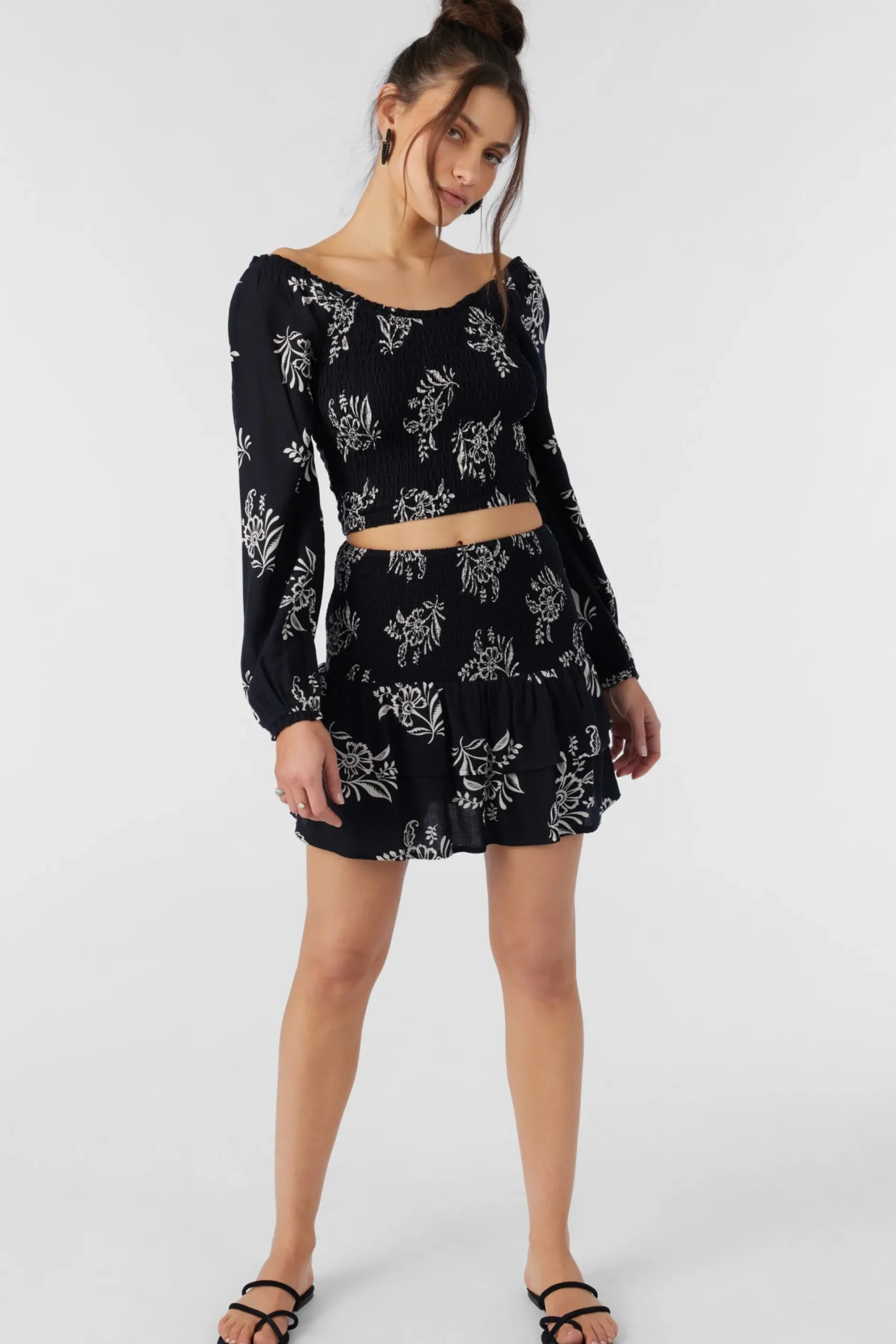 Women O’Neill Bottoms<CIERRA NADIA PAISLEY SMOCKED MINI SKIRT