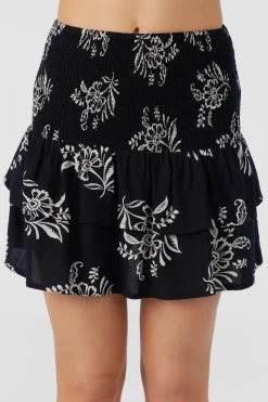 Women O’Neill Bottoms<CIERRA NADIA PAISLEY SMOCKED MINI SKIRT
