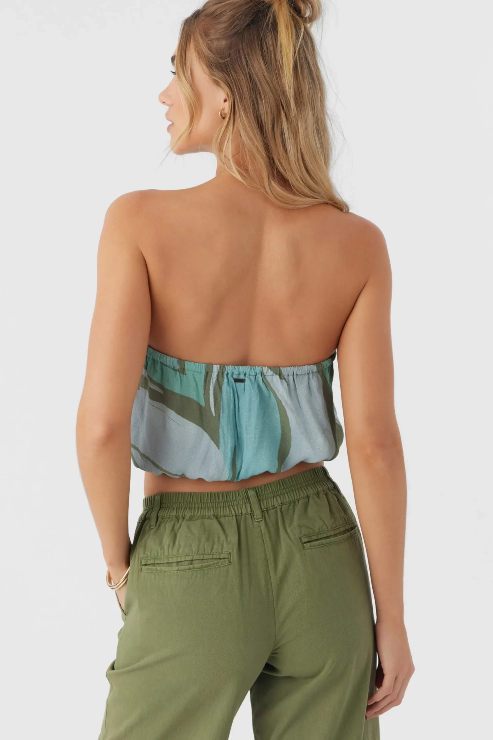 Women O’Neill Tops<DANNY LORETA PRINT STRAPLESS CROP TOP