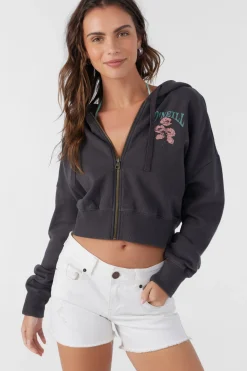 Women O’Neill Graphic Tees & Tanks<DARCIE HOODED ZIP FLEECE JACKET