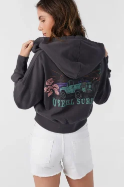 Women O’Neill Graphic Tees & Tanks<DARCIE HOODED ZIP FLEECE JACKET