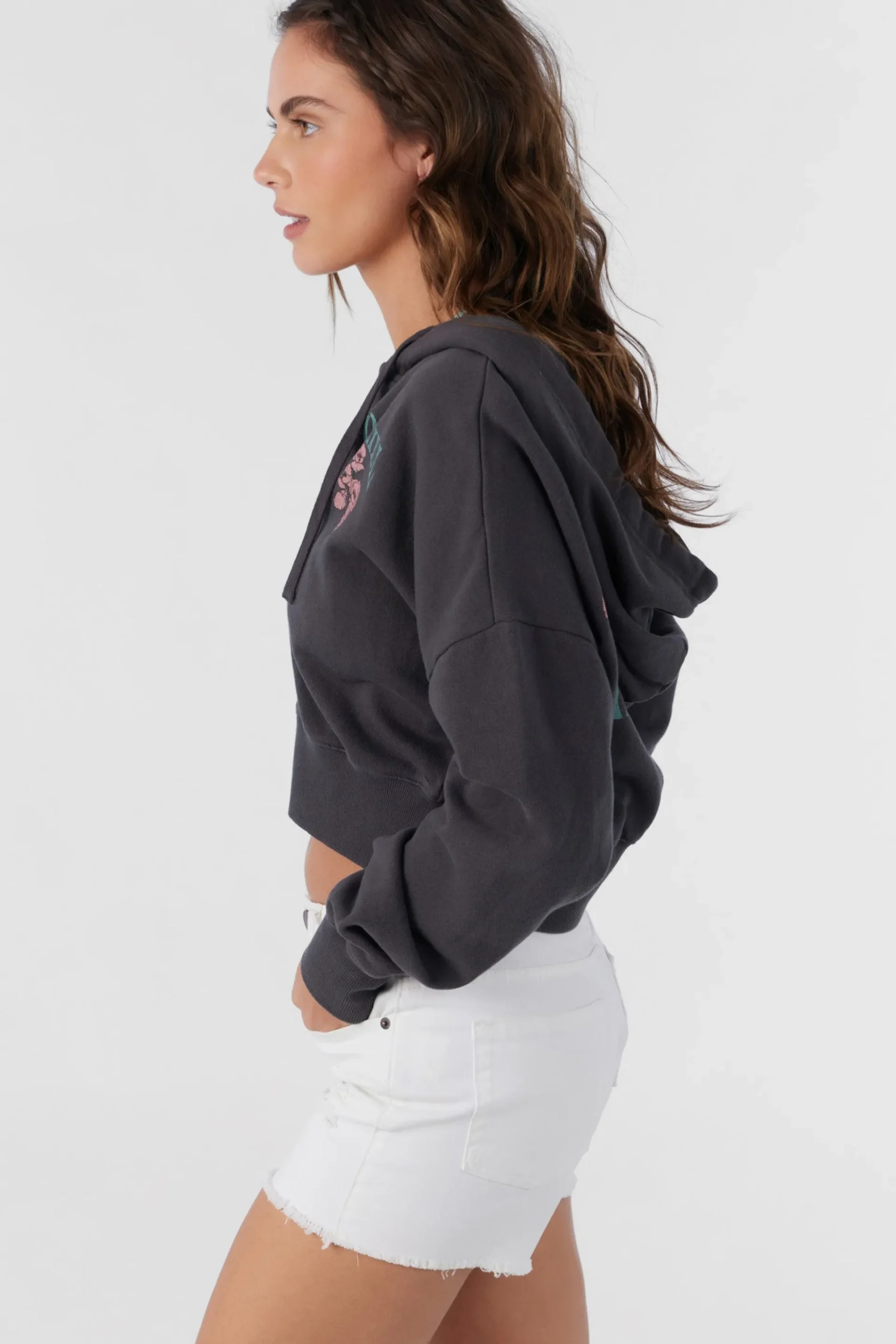 Women O’Neill Graphic Tees & Tanks<DARCIE HOODED ZIP FLEECE JACKET