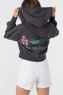 Women O’Neill Graphic Tees & Tanks<DARCIE HOODED ZIP FLEECE JACKET