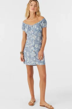 Women O’Neill Dresses<ELLISON EMILIA FLORAL OFF-THE-SHOULDER MINI DRESS