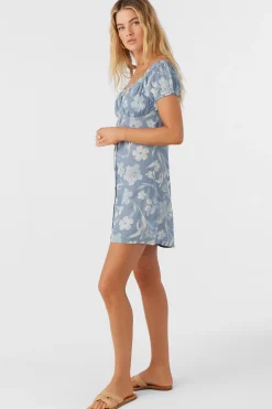 Women O’Neill Dresses<ELLISON EMILIA FLORAL OFF-THE-SHOULDER MINI DRESS