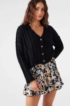 Women O’Neill Sweaters, Hoodies & Fleece<FERRIS SWEATER BUTTON FRONT CARDIGAN