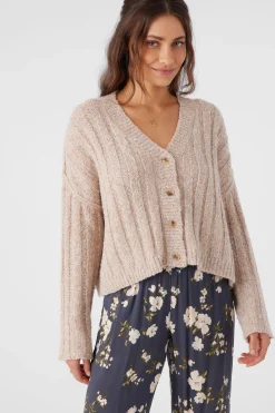 Women O’Neill Sweaters, Hoodies & Fleece<FERRIS SWEATER BUTTON FRONT CARDIGAN