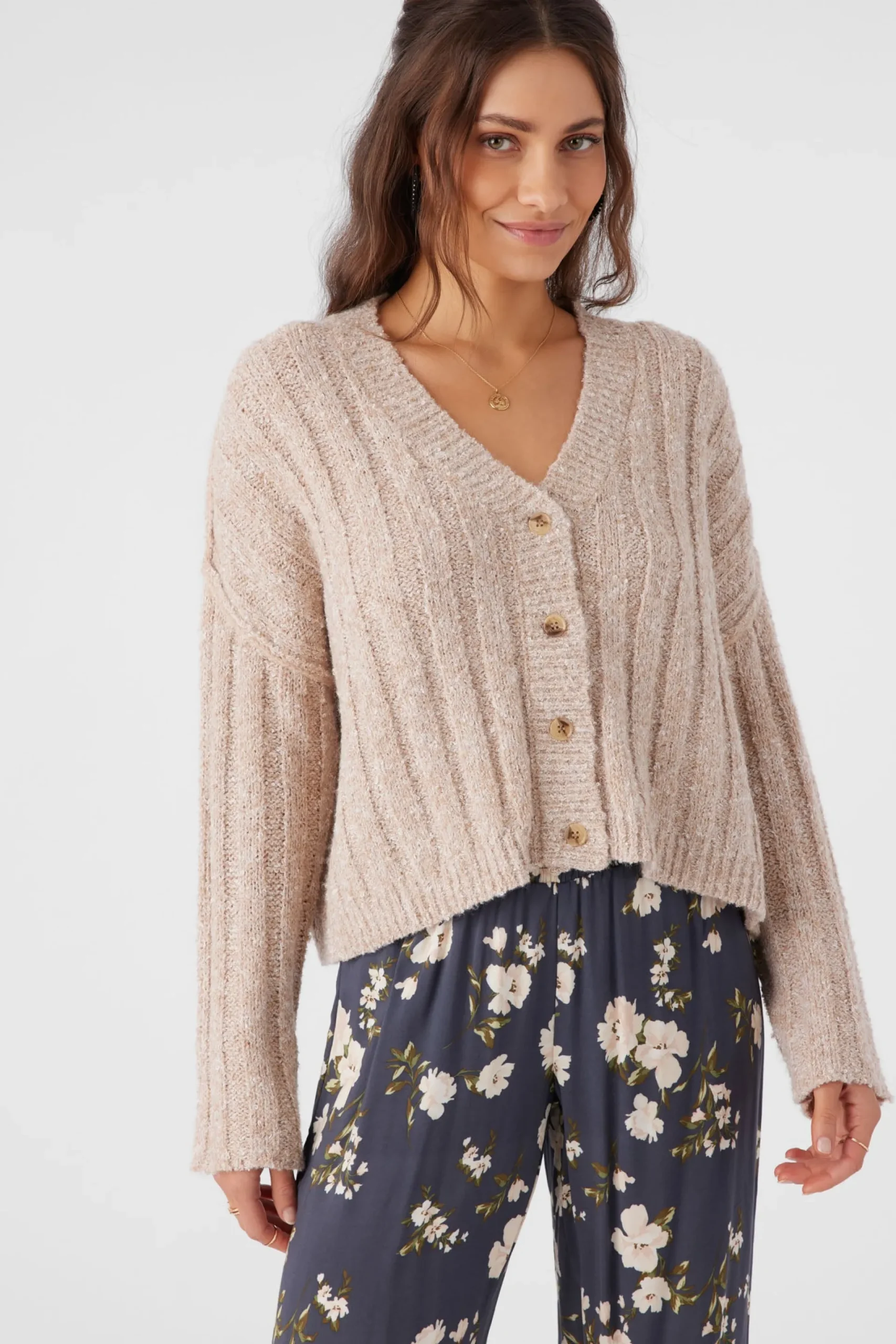 Women O’Neill Sweaters, Hoodies & Fleece<FERRIS SWEATER BUTTON FRONT CARDIGAN