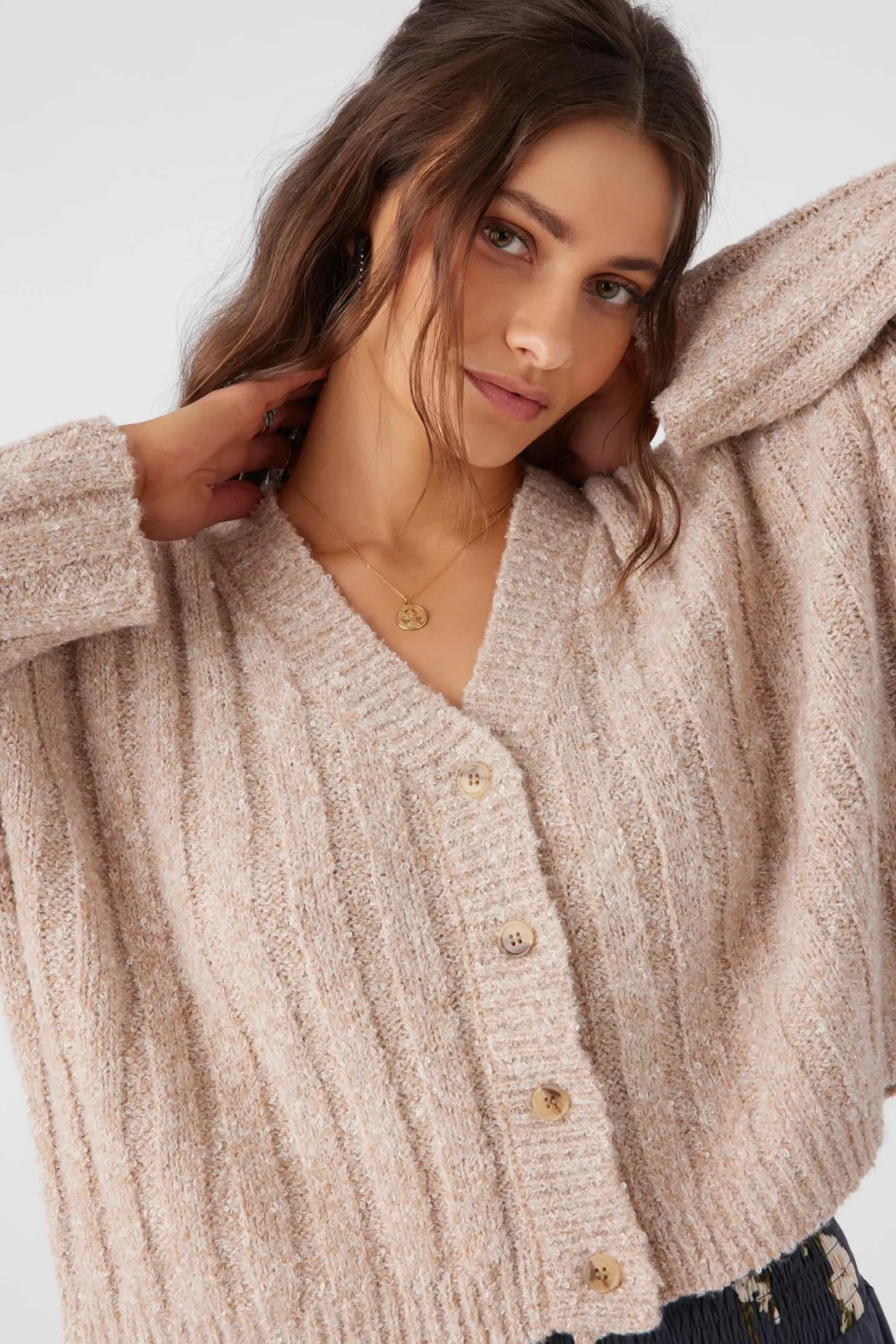 Women O’Neill Sweaters, Hoodies & Fleece<FERRIS SWEATER BUTTON FRONT CARDIGAN