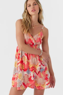 Women O’Neill Dresses<FLORENT ANTALYA FLORAL SHORT DRESS