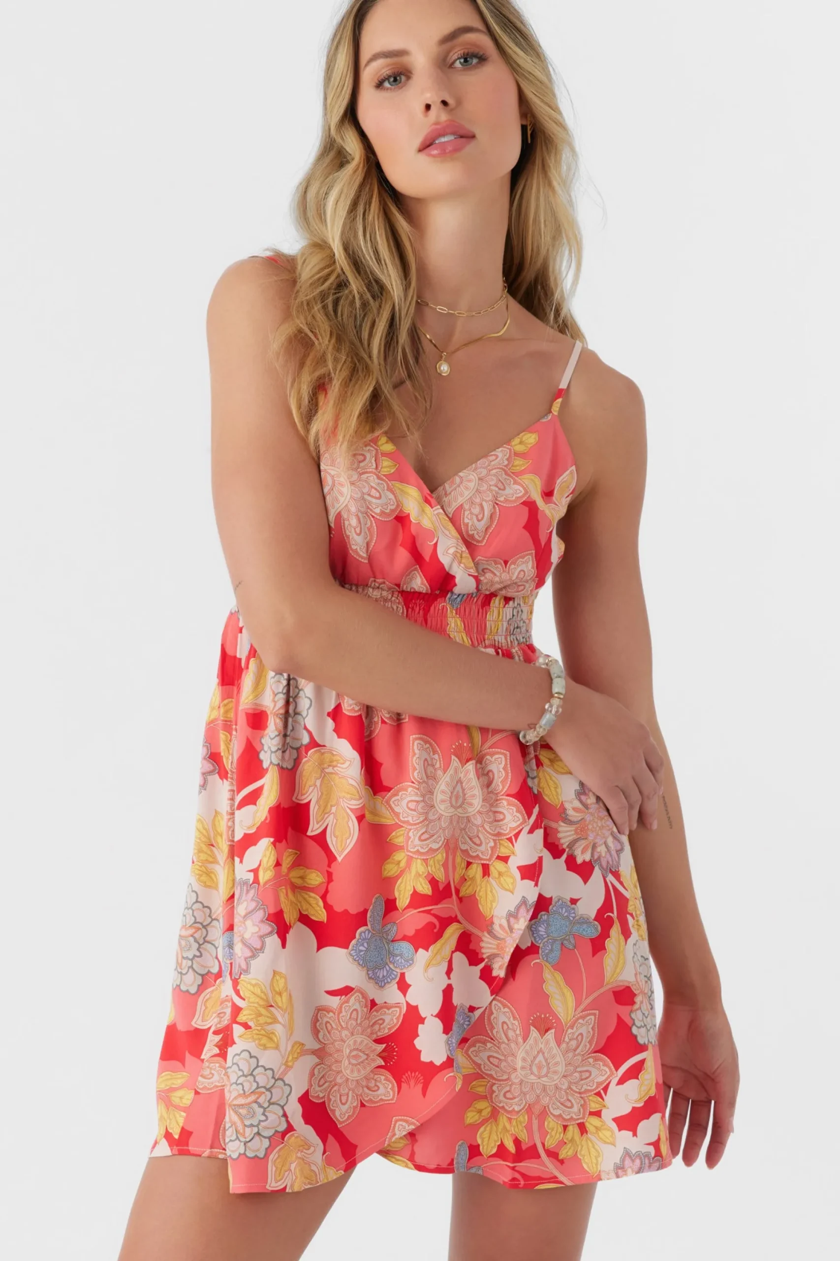 Women O’Neill Dresses<FLORENT ANTALYA FLORAL SHORT DRESS