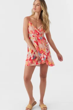 Women O’Neill Dresses<FLORENT ANTALYA FLORAL SHORT DRESS