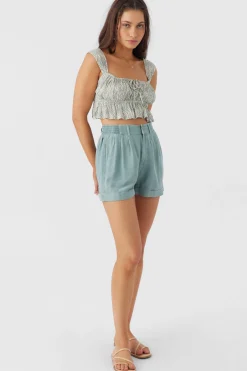 Women O’Neill Tops<GABBIE ZEBRA TEXTURE CROP TOP