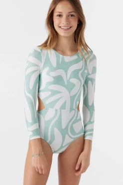 Women/Kids O’Neill One-Pieces|One Pieces<GIRL'S BEACH HUT GEO CUT OUT SURF SUIT