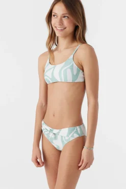 Women/Kids O’Neill Swim Sets|Swim Sets<GIRL'S BEACH HUT GEO TIE BACK BRALETTE TOP SET