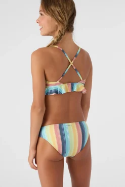Women/Kids O’Neill Swim Sets|Swim Sets<GIRL'S BEACHBOUND STRIPE PEPLUM TRI-TOP & BOTTOMS