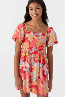 Kids O’Neill Dresses<GIRL'S BECKA ANTAYLA FLORAL DRESS