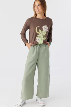 Kids O’Neill Bottoms<GIRL'S BRENDITA CRINKLE DOUBLE GAUZE PANTS