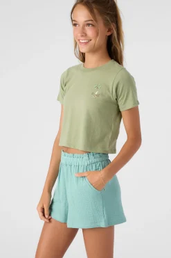 Kids O’Neill Bottoms<GIRL'S CARLITA CRINKLE DOUBLE GAUZE SHORTS