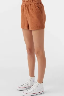 Kids O’Neill Bottoms<GIRL'S CARLITA CRINKLE DOUBLE GAUZE SHORTS