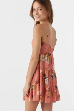 Kids O’Neill Dresses<GIRL'S JILLIAN PUNTA TROPICAL TIERED DRESS