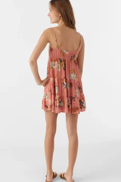 Kids O’Neill Dresses<GIRL'S JILLIAN PUNTA TROPICAL TIERED DRESS