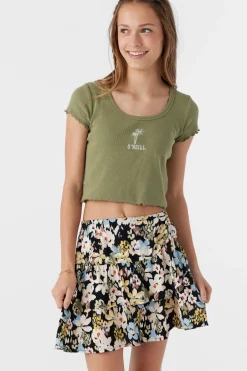 Kids O’Neill Bottoms<GIRL'S JOANNA CAMDEN FLORAL TIERED SKIRT