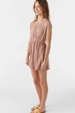 Kids O’Neill Dresses<GIRL'S MIKA LORDES ANIMAL SHORT SLEEVE DRESS
